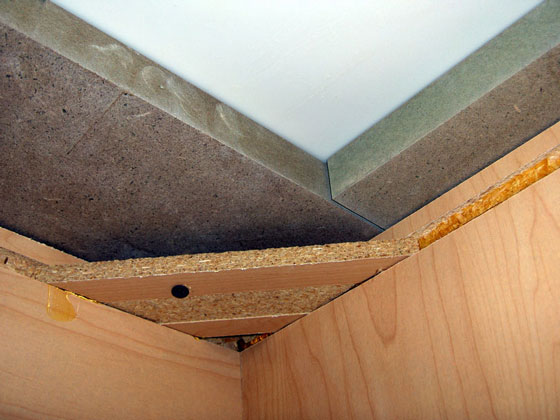 under-counter cabinet corner details